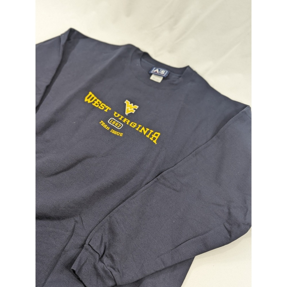 VTG 90s New No Tags West Virginia Team Issue Crewneck Embroidered Sweatshirt XL